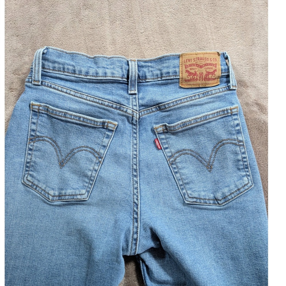 Levi's Wedgie Straight Jeans Womens 28 Blue High Rise Medium Wash Denim - Picture 7 of 11